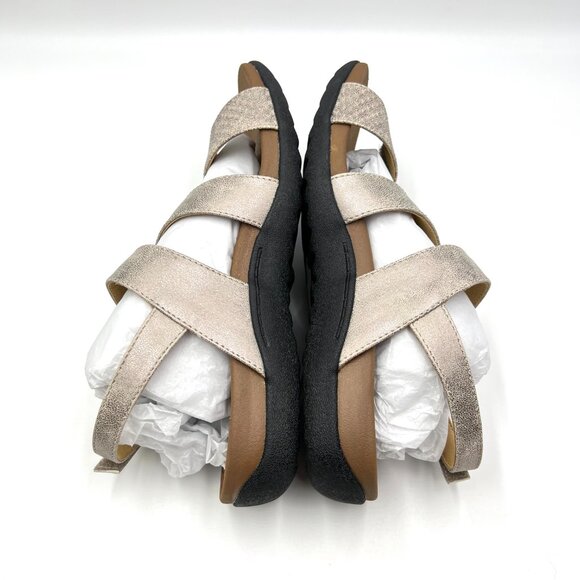 Rockport Womens Size 6 Metallic Faux Vegan Leather‎ Comfort Sandals Shoes - Picture 7 of 12